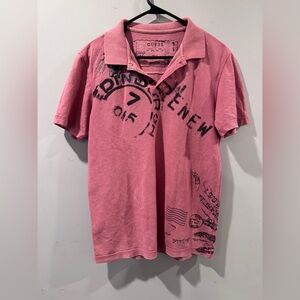 Vintage GUESS Pink Graphic Short-Sleeve Polo